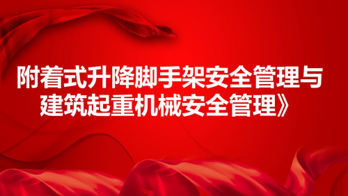 《附着式升降脚手架安全管理与建筑起重机械安全管理》