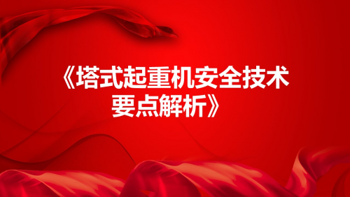 《塔式起重机安全技术要点解析》