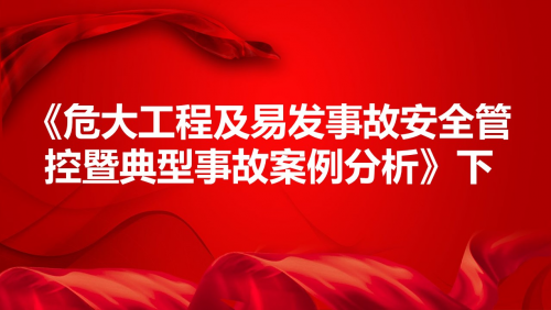 《危大工程及易发事故安全管控暨典型事故案例分析》下