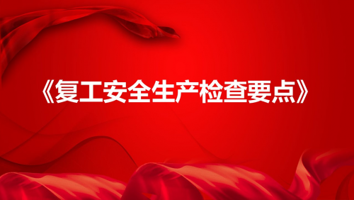 《复工安全生产检查要点》