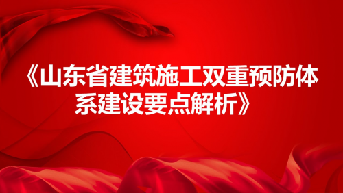 《山东省建筑施工双重预防体系建设要点解》